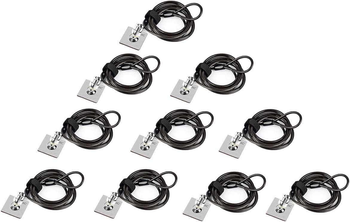I3C Laptop Cable Lock Hardware Security Cable Lock Anti Theft Combination Lock, Laptop-Computer-Security-Locks for Laptop PC Monitors Projectors Docks Tablet Notebooks (10pack)