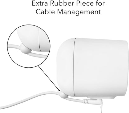 Wasserstein Solar Panel Compatible with Arlo Essential 2K Outdoor Security Camera (2nd Gen) / XL (2nd Gen) & Essential Spotlight (Camera NOT Included) - (3-Pack, White)