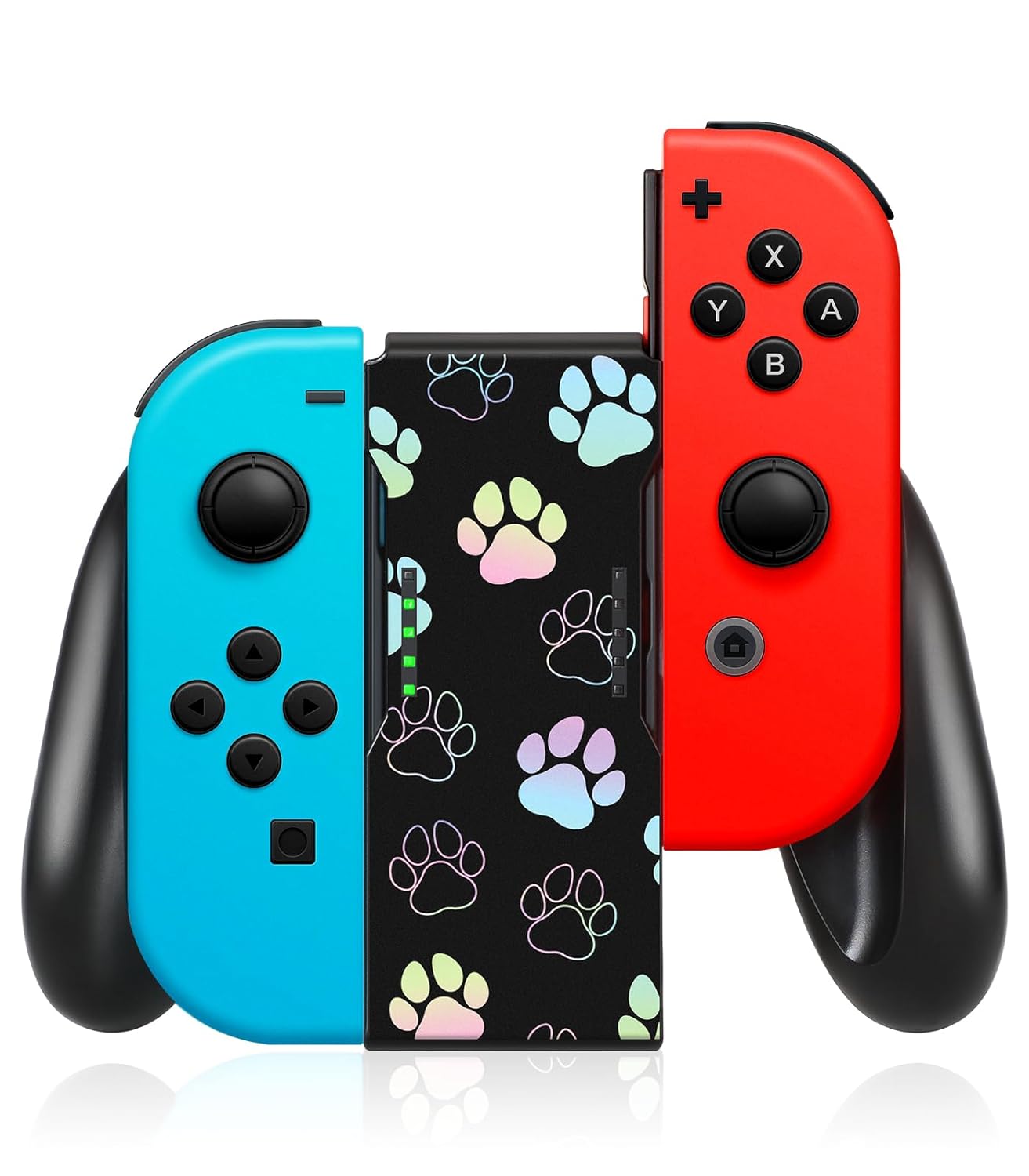 Lotadilo Joy-Con Grip for Nintendo Switch/Switch Oled - JoyCon Comfort Hand Grips Controller for Women Girls Teen Boys Cute Cartoon Design, Dog Paw