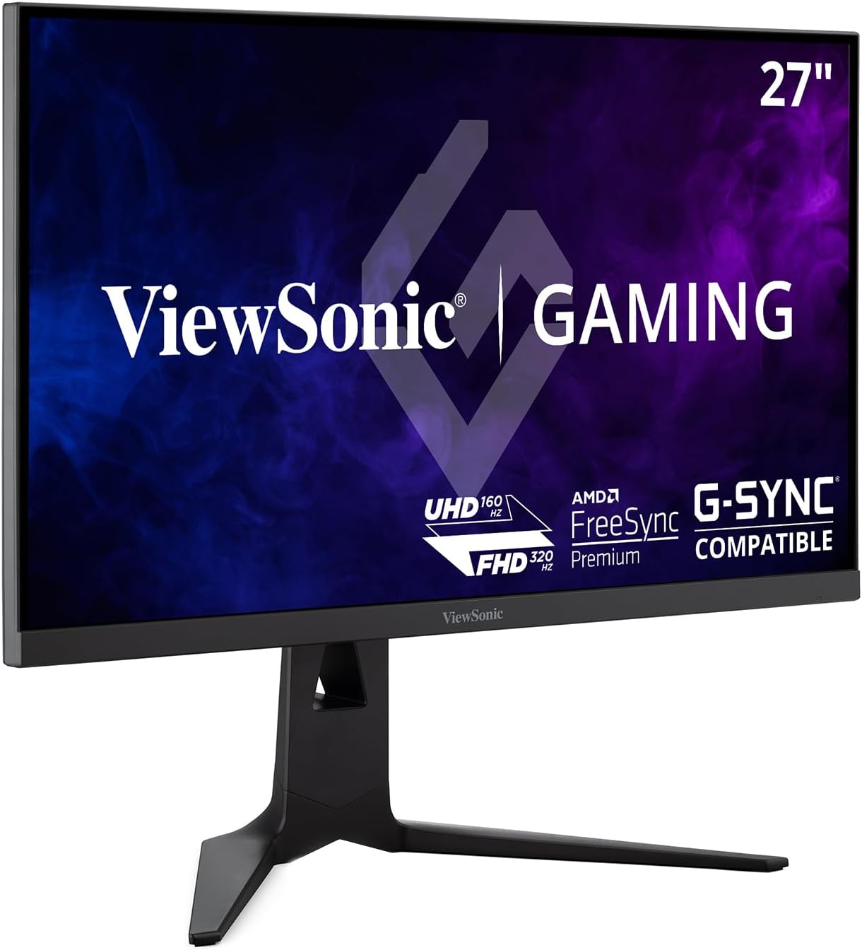ViewSonic XG275D-4K 27 Inch 4K UHD Gaming Monitor with Switchable Refresh Rate Up to 320Hz, 0.5ms Response Time, AMD FreeSync Premium, Advanced Ergonomics, HDMI, DisplayPort, and 65W USB-C