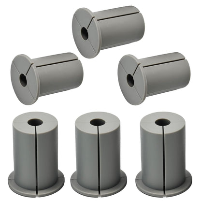 6pc Starlink Cable Grommet 1" Silicone Waterproof Wall Hole Pass Through Split Cable Bushings for TV Wire Ethernet Cord, Starlink Cable Routing Kit Accessories, 52.5mm/2.07" Ht, Grey