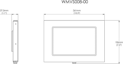 TABcare Locking Security Metal Case for iPad Mini Used as Kiosk, POS, Store, Show Display (White, iPad Mini 4/5)