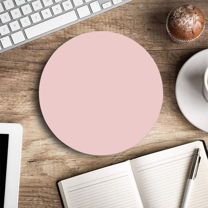 Mouse Pad Pink, Premium-Textured Small Round Pink Mousepad 7.9 x 7.9 Inch, Anti-Slip Waterproof Rubber Mouse Mat, Pretty Cute Mouse Pad for Office Gaming Laptop Women