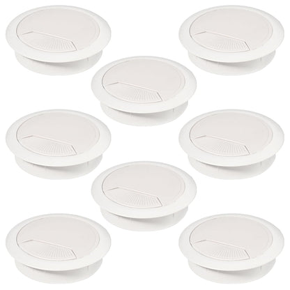 Desk Grommet 2 inch(50mm)8 Pcs, Desk Hole Grommet, Cable Grommet, Desk Hole Cover, Desk Cord Hole Cover, Desk Cable Hole Cover, Desk Wire Hole Insert, Furniture Hole Cover(White Grommet)