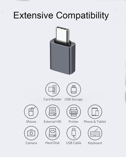 USB C Male to USB A Female Adapter (3 Pack),USB 3.2 GEN2 10Gbps High-Speed Data PD 60W Fast Charging for iMac,MacBook Pro/Air,iPhone 16 15,iPad,Microsoft Surface,Samsung Galaxy S24/23/22,etc.