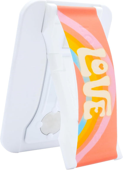 LoveHandle PRO MagSafe Compatible Magnetic Phone Grip w/Kickstand - Mount, Strap and Stand for Smartphone and Tablet - MagSafe Ring Included - Fits All Devices - Love