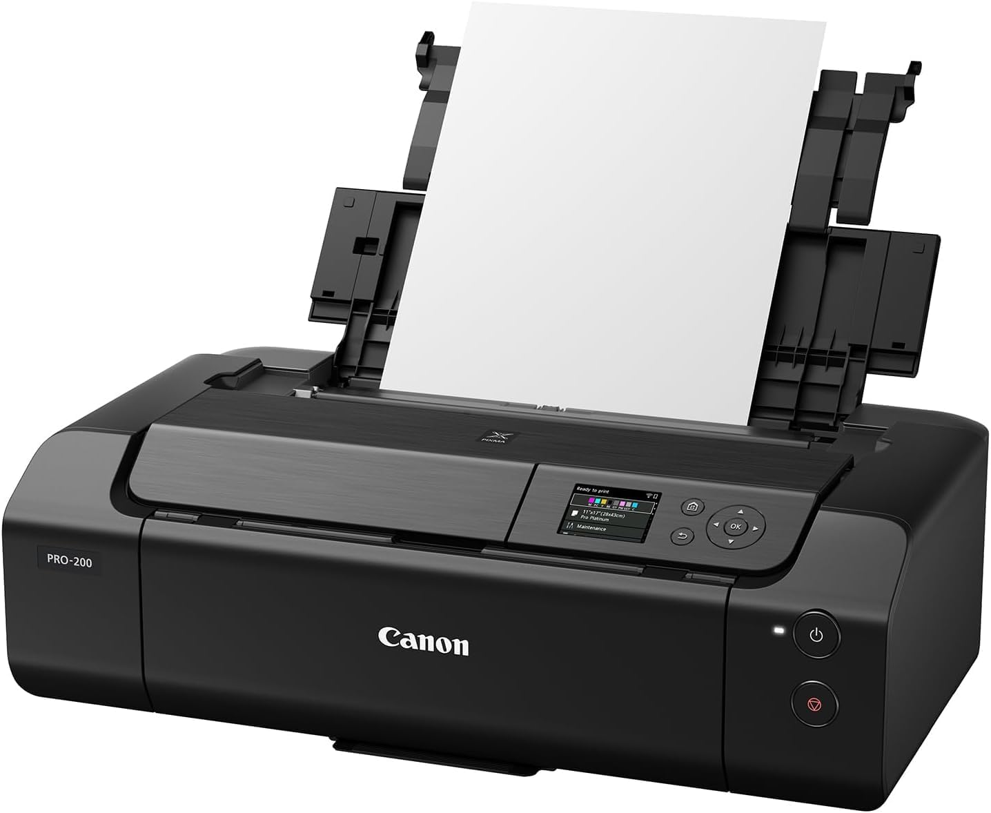 Canon PIXMA PRO-200 Wireless Inkjet Photo Printer | 13x19 Borderless Printing | 8-Color Dye Ink | Fast A3+ Output | Compact for Photographers & Artists (4280C002) + Printer Cable + Ethernet Cable