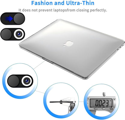 Metal Webcam Cover Slide[4 Pack Black], 0.022in Camera Cover for Laptop Computer, MacBook Pro/Air iMac iPad Tablet iPhone 8/7/6 Plus, Web Camera Blocker Protect Your Privacy [4 Pack Black]