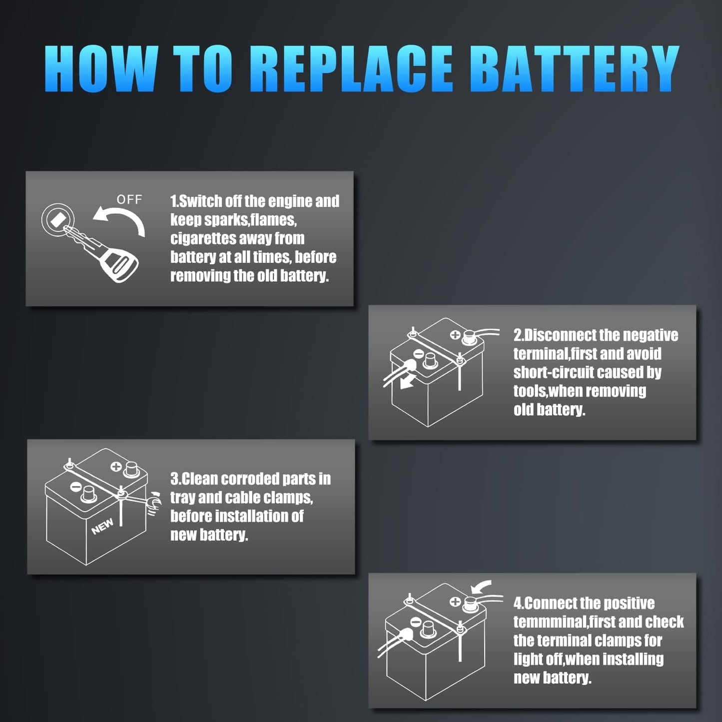 Car Battery GROUP 49 Start and Stop Lithium-ion Car Battery, 12.8V 90Ah 1300CCA LiFePO4 Automotive Battery For Car, With LED Display and Emergency Start Button 60 Months Warranty