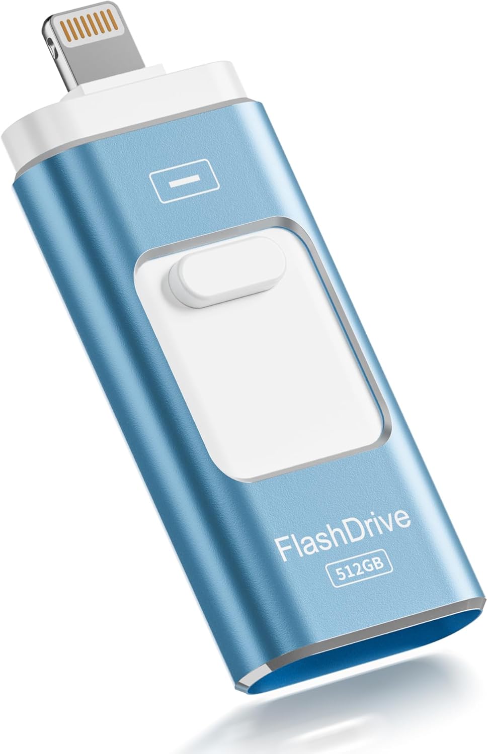 Apple MFi Certified 512GB Flash Drive for iPhone Thumb Drive Photo Stick, USB Memory Stick iPhone Flash Drive for Photos Videos, High Speed Jump Drive Compatible for iPhone/iPad/Android/PC (Blue)