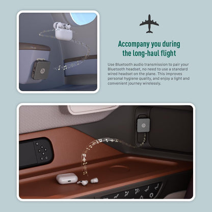 ADAM elements EVE II Bluetooth Transmitter + Receiver - Wireless Audio Adapter w/Foldable Dual 3.5 mm AUX Plug for Nintendo Switch, TV, Home/Car Stereo, Airline in-Flight Systems