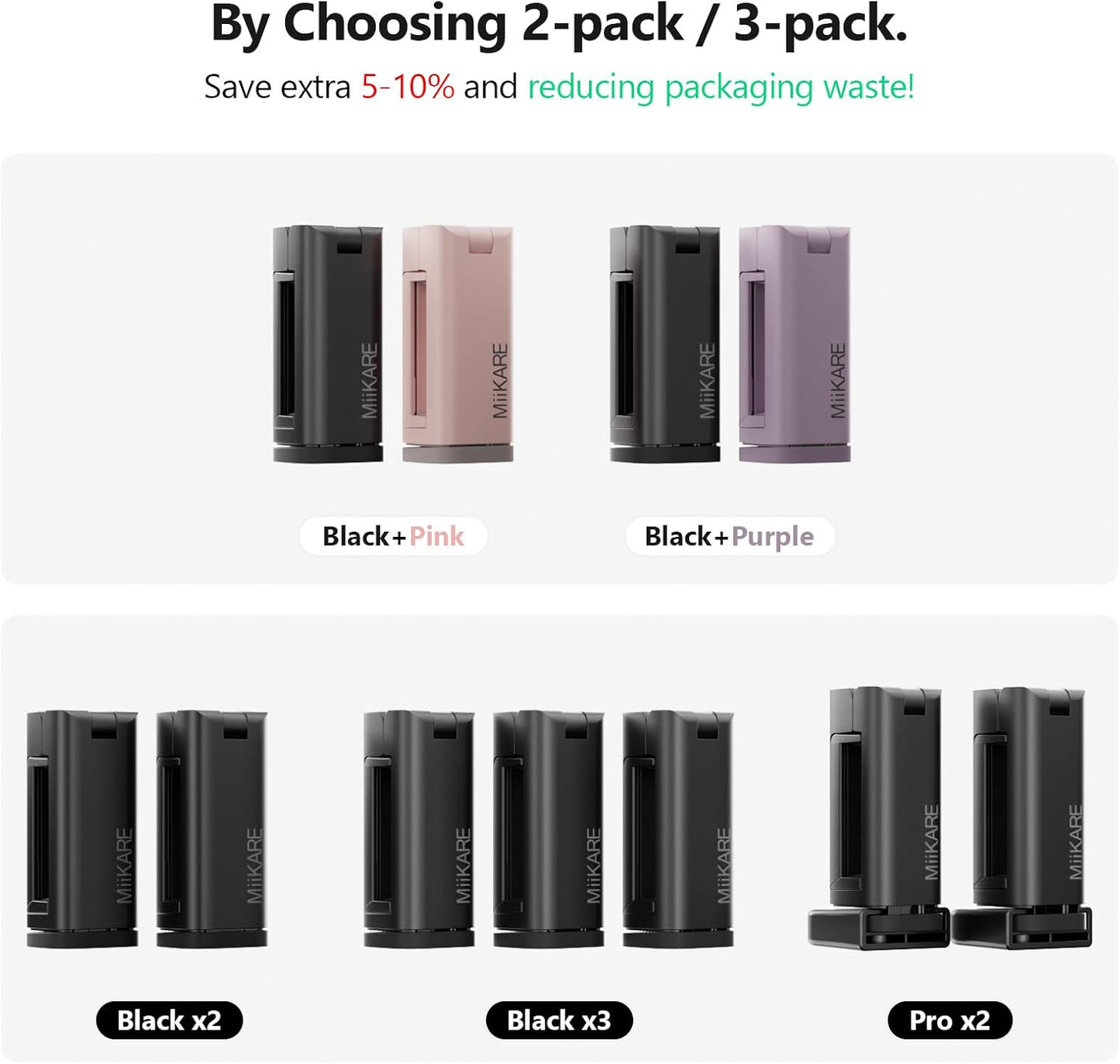 Universal Handsfree Airplane Travel Essentials Phone Holder/ Mount for Flying with 360 Degree Rotation, MiiKARE Travel Must Haves Accessory Phone Stand for Desk,Table-Purple