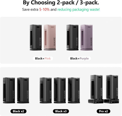 Universal Handsfree Airplane Travel Essentials Phone Holder/ Mount for Flying with 360 Degree Rotation, MiiKARE Travel Must Haves Accessory Phone Stand for Desk,Table-Purple