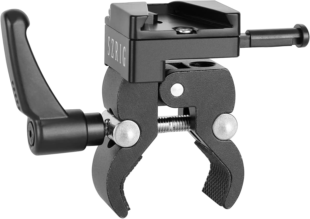 Crab Clamp with Universal V-Lock Mount Quick Release Adapter for DSLR Camera Battery Accessory