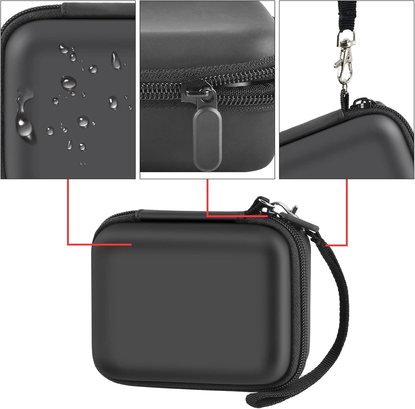 Portable Charger Power Bank Case for 2PCS Swyop/for Feob/for Charmast/for JEJILL/for LanLuk/for VEGER/for iWALK/for Taegila/for Kuulaa and More Small Charging Battery Pack - Bag Only (Black)