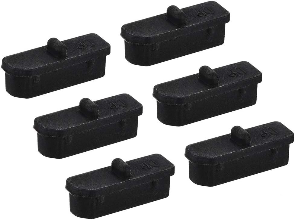 uxcell 6 Pcs Clear Ethernet Hub Port Display Port Adapter Anti Dust Cover Cap Protector Plug
