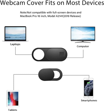 Laptop Camera Cover Slide, 12 Pack Webcam Cover, Phone Camera Cover, Ultra-Thin Computer Slide - Fits Most Laptop, Desktop, PC, Tablet, Smartphone to Protect Your Privacy and Security