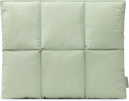 Comfyable Puffy Laptop Sleeve 13 Inch 14 Inch, Quilted Puffer Laptop Carrying Case, Pillow Case Compatible with MacBook Air M4 2025 M3 M2 M1, MacBook Pro M4 Pro/Max, Sage