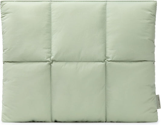Comfyable Puffy Laptop Sleeve 13 Inch 14 Inch, Quilted Puffer Laptop Carrying Case, Pillow Case Compatible with MacBook Air M4 2025 M3 M2 M1, MacBook Pro M4 Pro/Max, Sage