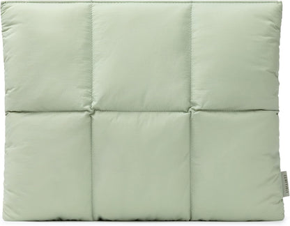 Comfyable Puffy Laptop Sleeve 15 Inch 16 Inch, Quilted Puffer Laptop Carrying Case, Pillow Pouch Compatible for MacBook Air 15 in M4 2025 & MacBook Pro 16 in M4 2024, Sage