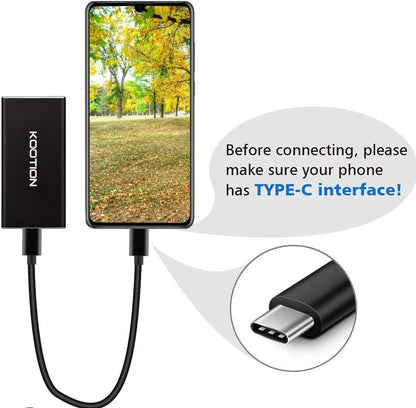 KOOTION External SSD 500GB USB 3.1 Type-c Portable SSD High-Speed Solid State Drive Ultra-Slim, Read up to 500MB/s & Write up to 450MB/s