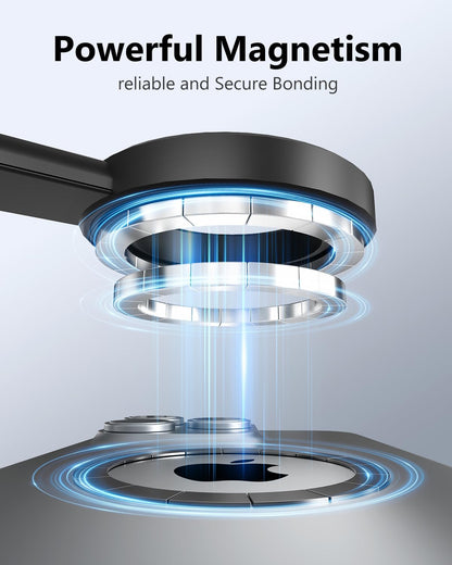 UBeesize Magnetic Tripod for iPhone with Remote, 64’’ Extendable Phone Stand for Video Recording/Vlogging, N52 Strong Holder for iPhone 12-15/Android, Portable Travel Selfie Stick Tripod(Black)