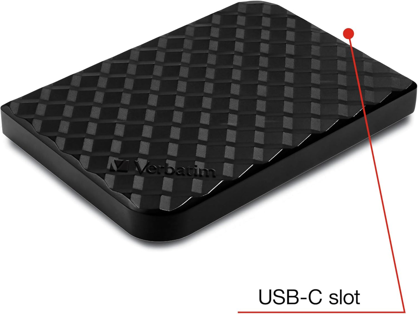 Verbatim 256GB Portable SSD External Hard Drive Store ‘n’ Go USB 3.2 Gen 1 USB-C Adapter Included - External Solid State Drive