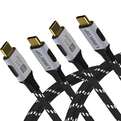 LINKUP USB 4.0 USB C to USB C Cable | Thunderbolt 4/3 Compatible | Type C Charger for MacBook and iPhone | 240W Fast Charging | 40Gbps Data Transfer | 8K@60Hz Display Cord | Use with all USB C devices