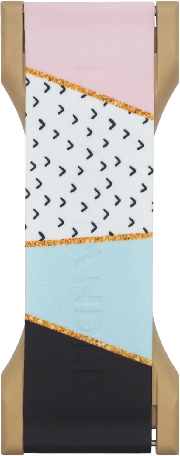 LOVEHANDLE PRO Premium Phone Grip - Silicone Phone Strap - Magnetic Phone Mount and Kickstand for Smartphone and Tablet - Kaleidoscope Silicone