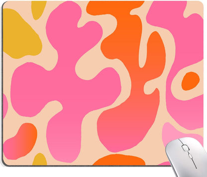 Mouse Pad, Modern Abstract Mousepad, Cute Pink Mouse Mat Waterproof Non-Slip Rubber Base Mouse Pads for Women Office Laptop