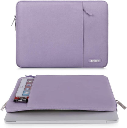 MOSISO Laptop Case 16 inch, 15-15.6 inch Laptop Sleeve Compatible with MacBook Pro 16 M4 M3 M2 M1, HP Acer Dell Lenovo ASUS Notebook, Polyester Vertical Computer Sleeve Bag with Pocket, Purple