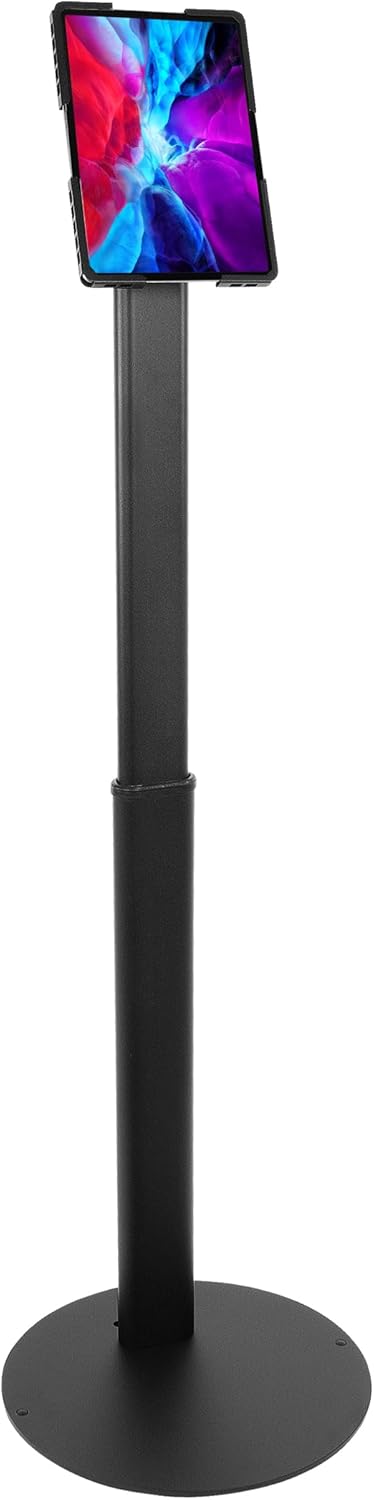 Mount-It! Anti-Theft Universal Tablet Kiosk Stand, Fits iPad Pro, Galaxy Tab, Surface Pro 9.7-13 Inch Tablets | Adjustable Floor Stand with Secure Locking for Retail, Trade Shows, POS, and Public Use