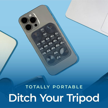 The Clingy Thingy Magnetic Sticky Phone Grip - Removable iPhone Suction Grip for Hands-Free FaceTime - Workouts, Influencers & Content Creator Essentials, Compatible with iPhone 12-16 (Black)