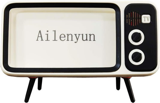 TV Speaker Phone Holder Style Mobile Phone Holder with Speaker Suitable for Smartphones Under 6.5 inches for Men Mens Husband Tester (Front Black and Back Orange)