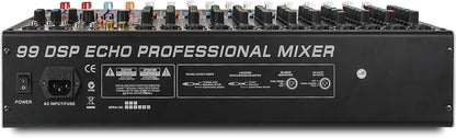 Sound Town 12-Channel Professional Audio Mixer with 99 DSP, USB MP3 Bluetooth, Dual 7-band EQ, 48V Phantom Power & Mute, Recording (TRITON-TX1202)