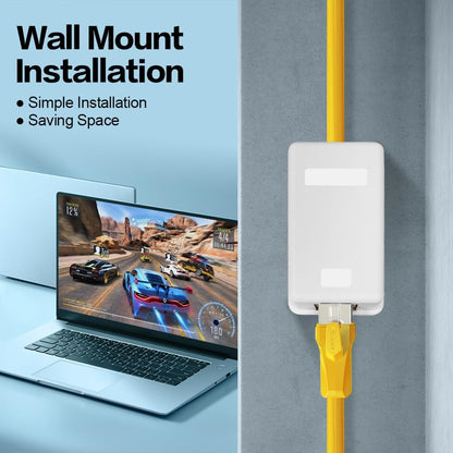 1 Port Keystone Jack Surface Desk Mount/Wall Mount Box 5-Pack White