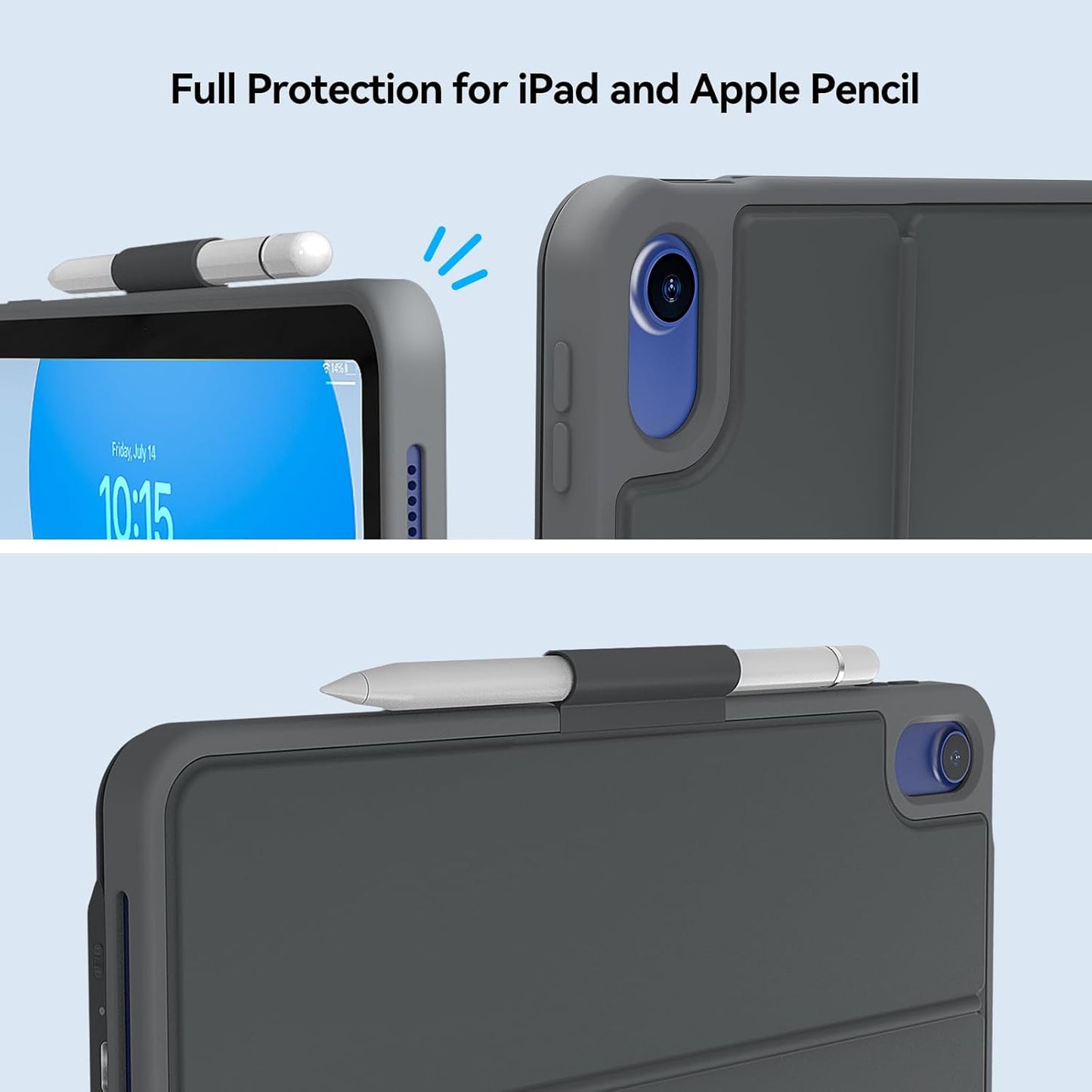 iPad 10th Generation Keyboard Case: Bluetooth Rechargeable Magic-Style Keyboard Folio with Built-in Trackpad, Backlit Keys, Magnetically Detachable Two-Piece Design for iPad 10th & 11th (A16, 2025)