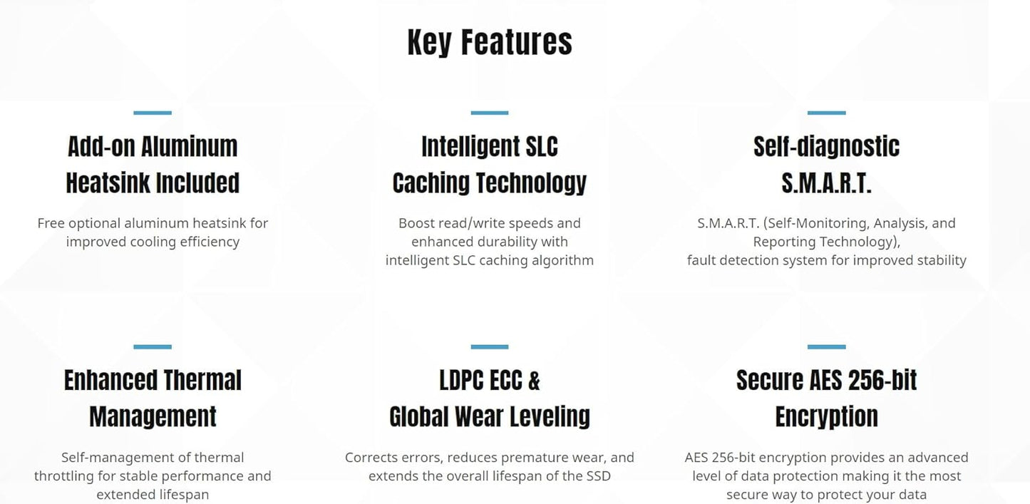 KLEVV CRAS C925 500GB M.2 2280 NVMe PCIe Gen4x4 Internal Gaming SSD with Aluminium Heatsink, Compatible with PS5, up to 7400MB/s (K500GM2SP0-C9T)