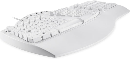 Perixx PERIBOARD-512W Periboard-512 Ergonomic Split Keyboard - Natural Ergonomic Design - White - Bulky Size 19.09"X9.29"X1.73", US English Layout