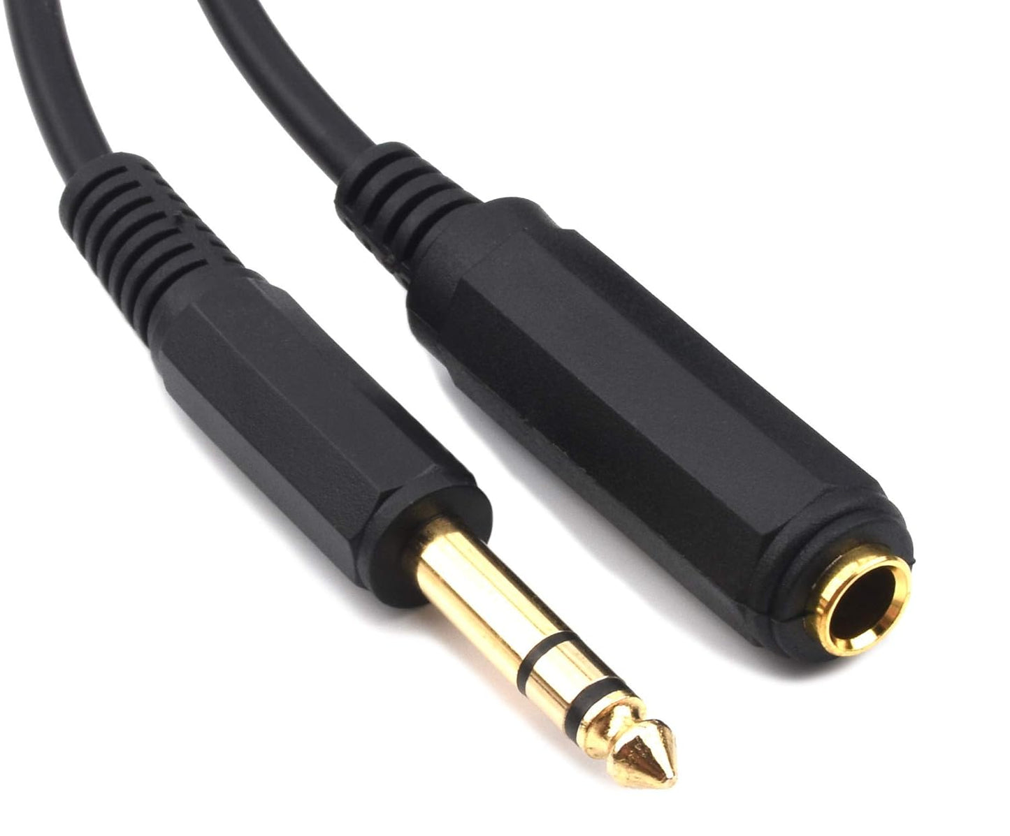 Devinal 1/4 Extension Cord, 1/4" Male to Female Cable, 6.35mm Quarter inch Gold Plated Audio Cable Stereo Cord, 15 Feet 4.5Meters