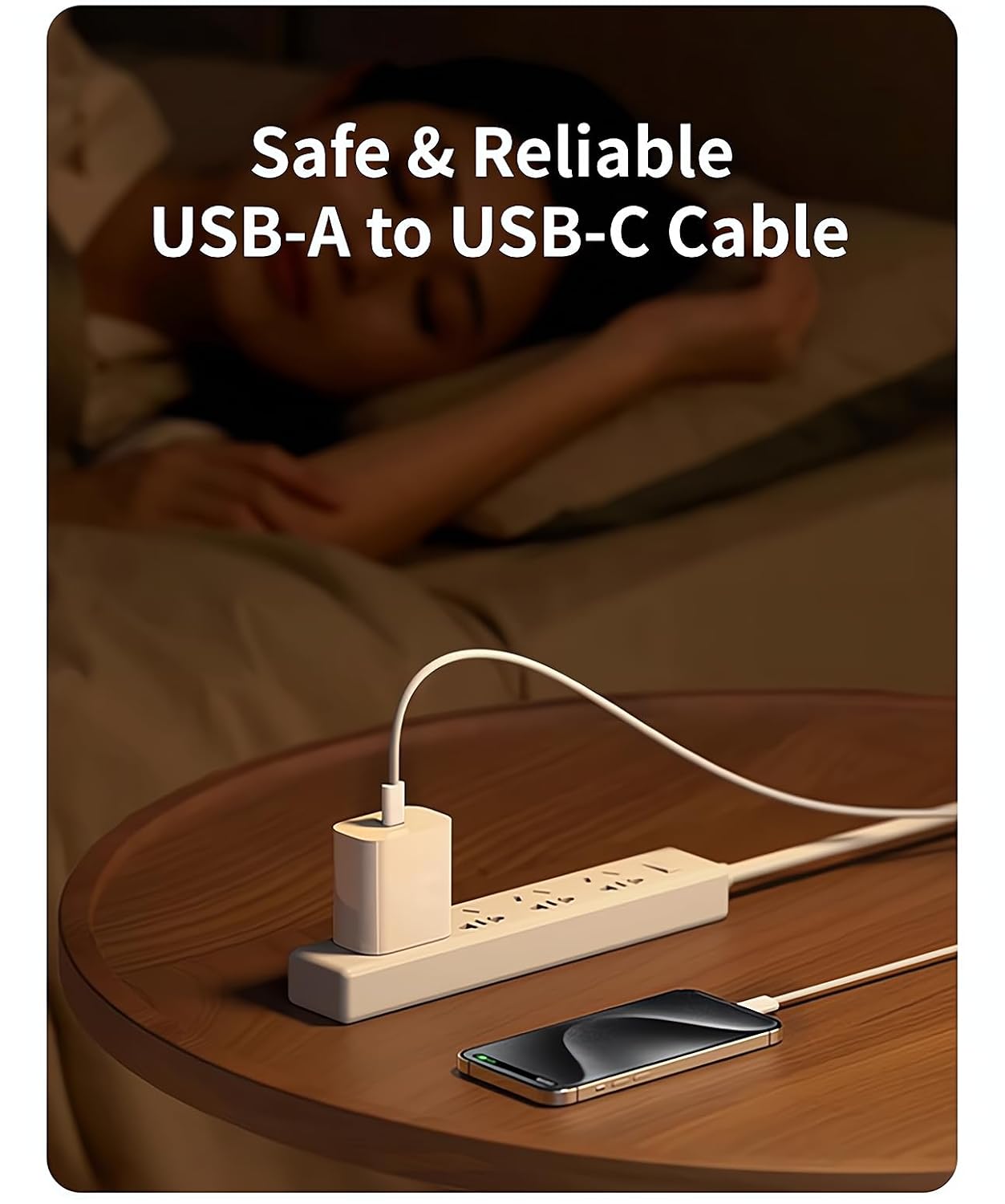 Woven TV Remote USB C Charger Cable for Apple TV Remote 3rd Gen/4th Gen, Siri Remote 3rd Gen, [MFi Certified] USB A to USB-C Cord Fast Charging for Apple/Samsung Smart TV Remote Control - White