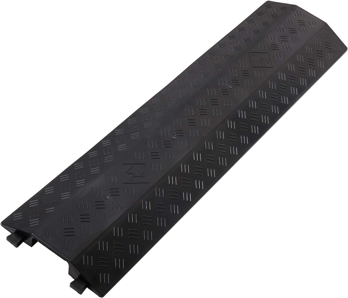 Medium 1 Piece - Floor Cord Cover Cord Protector Drop Over Drop Trak Cable Ramp for Office Warehouse - Black