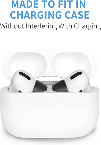 Comply Memory Foam Replacement Earbud Tips for Apple AirPods Pro 1 & 2 | Ultimate Comfort, Secure Fit, Superior Noise Isolation | Anti Slip, Prevent From Falling Out | Black (S/M/L) (3 Pairs)