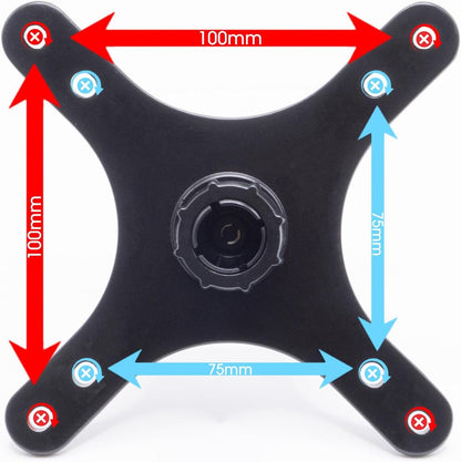 Kado Portable Monitor Stand Adapter Bracket Plate Tripod Black, Wall Mount Arm Mount 17mm Ball Head to 100x100mm 75x75mm Universal, Tripod Camera Stand for Desktop Monitor Portrait/Landscape Mode