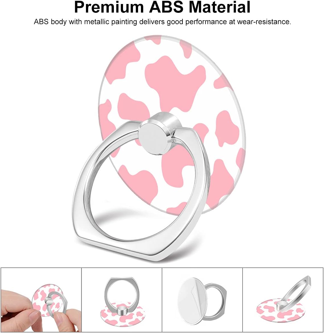 Bonoma Phone Ring Holder, 3 Pack Universal Finger Ring Stand Grip Kickstand Ring for All Smartphones (Cow)