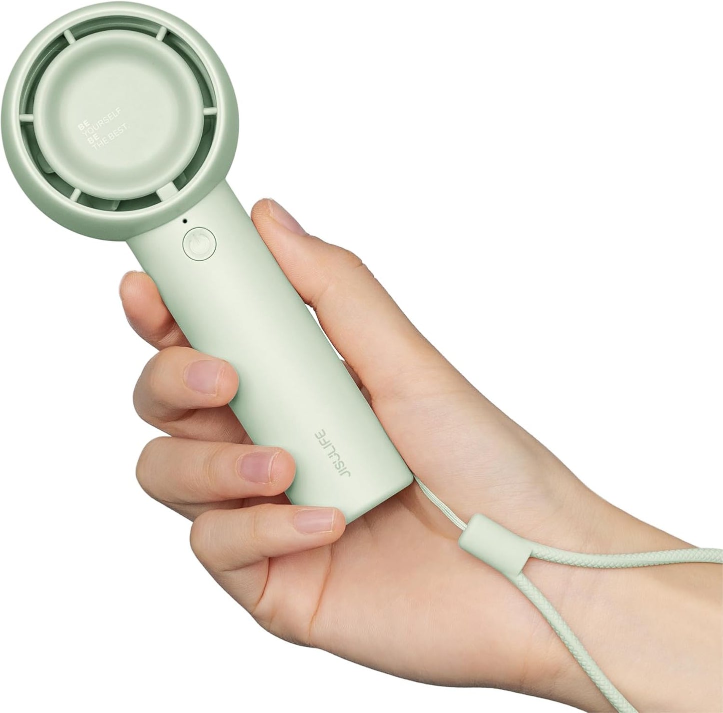 JISULIFE Mini Portable Fan-Bladeless Safe Design, Powerful Turbo Handheld Fan with 3 Speeds, USB Rechargeable, Small Pocket Design for Travel/Lash, Gifts For Girls/Women