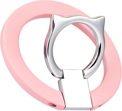 Magnetic Phone Grip for MagSafe, EI Sonador Magnet Phone Ring Holder, Removable, Compatible with iPhone 14 Plus 13 12 Pro Max Mini (Pink)