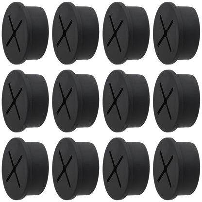 Desk Grommet, 1 Inch Flexible Rubber Grommets, Silicone Cable Cord Grommet Wire Hole Cover for Desk, Table and Other Furnitures(12Pack)