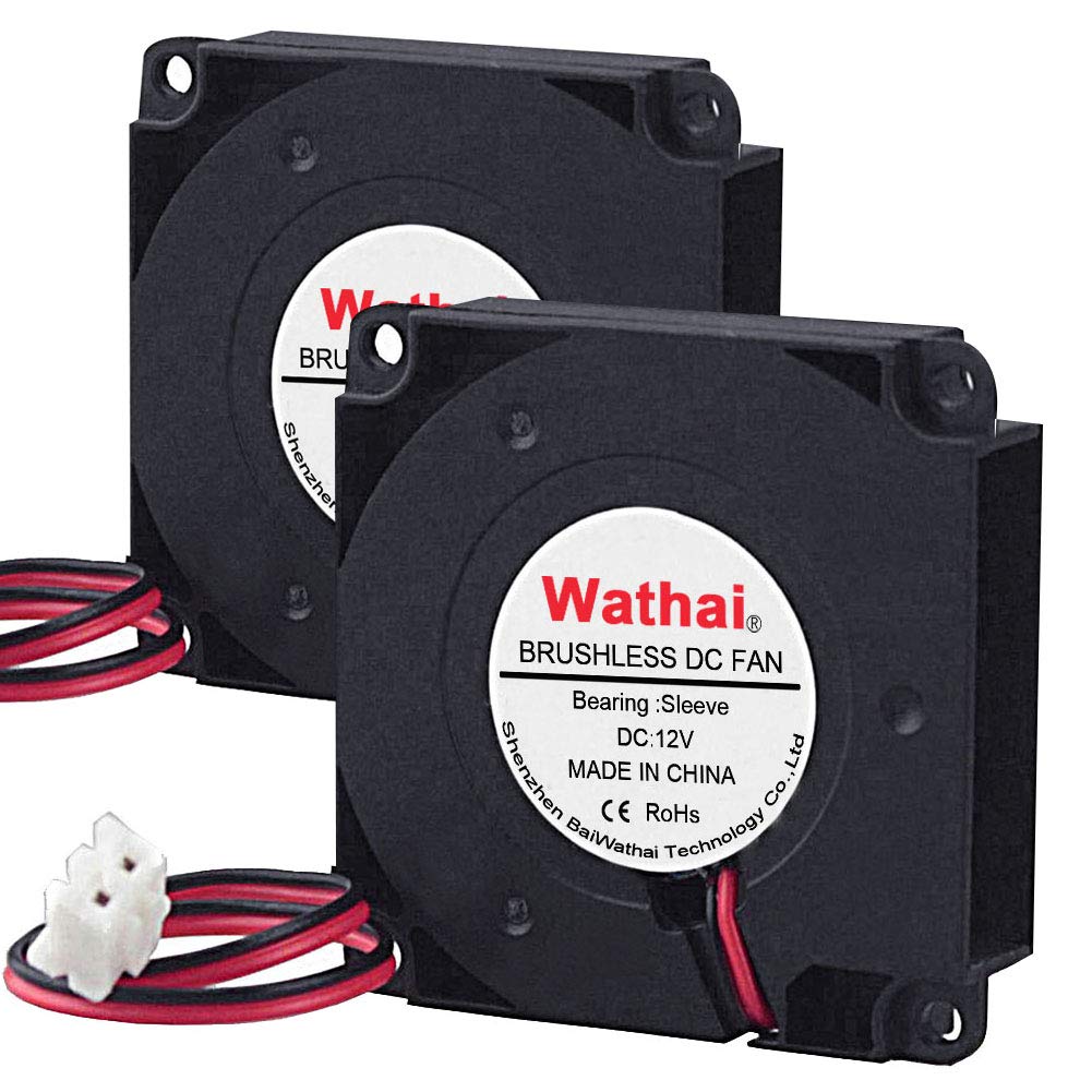 Wathai 4010 Blower Fan 12v Centrifugal Fan 40mm Computer Case Tiny Micro Turbine 40x40x10 for DIY 3D Printer Cooling 2 Pack