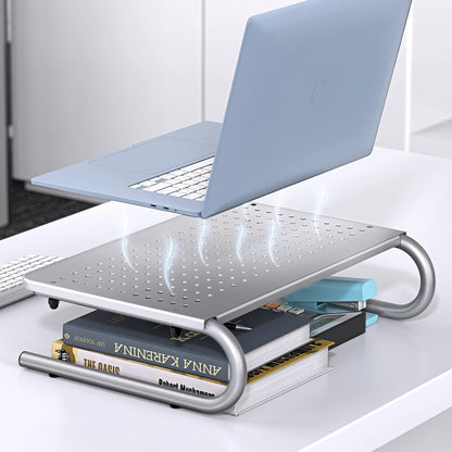HUANUO Monitor & Laptop Stand - Metal Vented Riser for Screen, Laptops, Printers - Home & Office